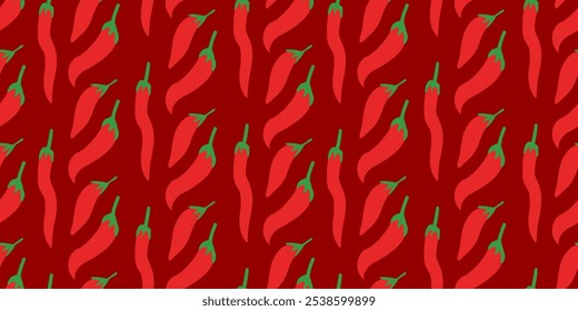 chili pattern Background. flat illustration chili pattern background. pepper pattern background. hot chili pattern background.