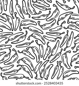 chili pattern Background. vintage chili background. pepper pattern background. hot chili doodle pattern background.