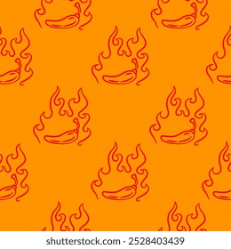 chili pattern Background. vintage chili background. pepper pattern background. hot chili doodle pattern background.