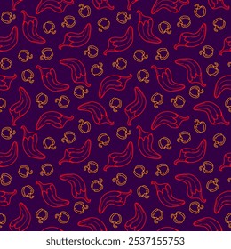 chili pattern Background. vintage chili background. pepper pattern background. chili doodle pattern background. hot chili pattern.