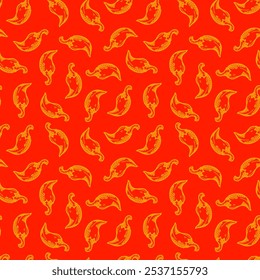 chili pattern Background. vintage chili background. pepper pattern background. chili doodle pattern background. hot chili pattern.