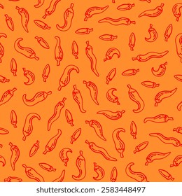 chili pattern Background. vintage chili pepper pattern background. chili doodle pattern background. hot chili pattern background.