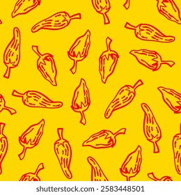 chili pattern Background. vintage chili pepper pattern background. chili doodle pattern background. hot chili pattern background.