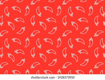 Chili pattern vector. wallpaper free space for text. background. background.