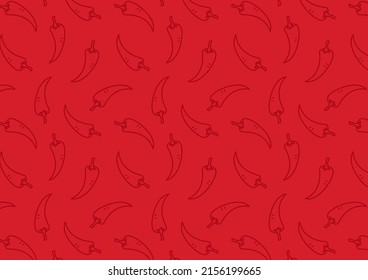 Chili pattern vector. wallpaper free space for text. background. background. Chili icon vector.