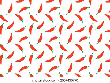 Chili pattern wallpaper. Chili symbol vector.