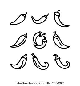 Chili Peper icon or logo isolated sign symbol vector illustration - Collection of high quality black style vector icons
