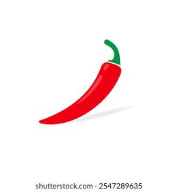 Icono de Vector de chili peper. Signo de comida picante. Pimienta roja. Comida picante y caliente. 