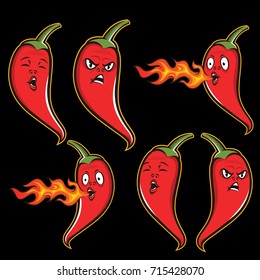 Chili Pepper  Cartoon Character Vector