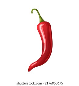 chili pepper cartoon vector hot food, spicy cayenne, mexican paprica, red vegetable color illustration