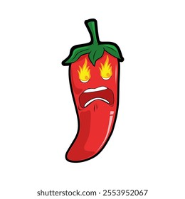 Chili pepper cartoon vector illustration 