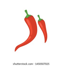 Chili pepper color vector icon. Flat design