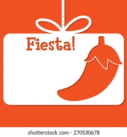 Chili Pepper cut out tag card in vector format.