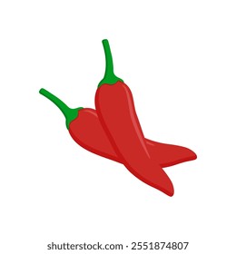 Chili Pepper Flat Icon, Vector illustration