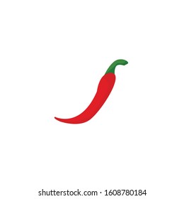 Chili Pepper flat illustration on white background