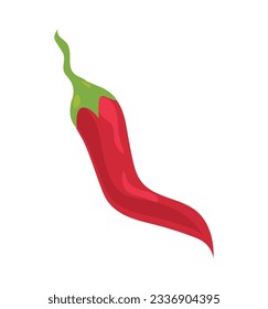 chili pepper fresh vegetable icon design isolated