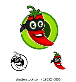chili pepper fun mascot for character design vector 