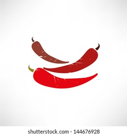 chili pepper in grunge style