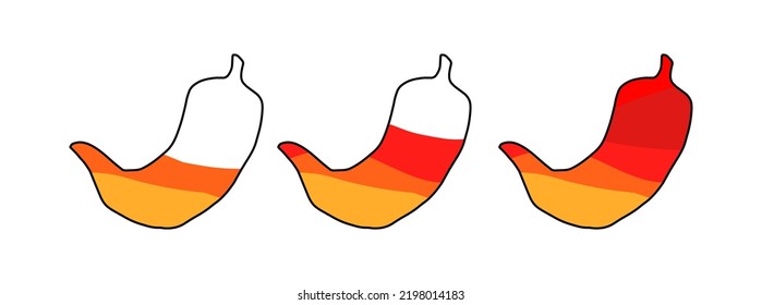 Arte de dibujo a mano de chile