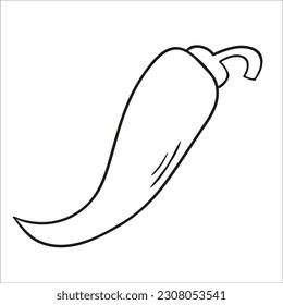 chili pepper. Hand drawn vector illustration