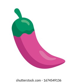 chili pepper hot vegetable detaild style icon vector illustration design