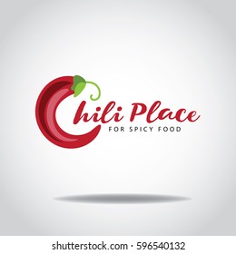 Chili pepper icon design for Mexican or Indian restaurant or other business. EPS 10 Vector.