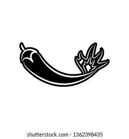 Chili pepper icon. Element of dia de muertos for mobile concept and web apps icon. Glyph, flat icon for website design and development, app development