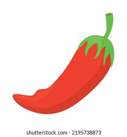 chili pepper icon flat isolated