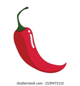 chili pepper icon isolated flat