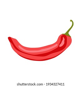 Chili pepper icon isolated on the white background