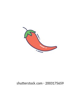 chili pepper Icon Isolated On White Background 