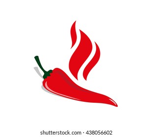 chili pepper icon isolated outline vector illustration