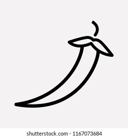 Chili pepper icon line element. Vector illustration of chili pepper icon line isolated on clean background for your web mobile app logo design.