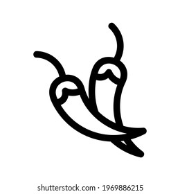 chili pepper icon or logo isolated sign symbol vector illustration - high quality black style vector icons
