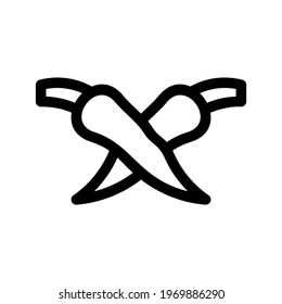 chili pepper icon or logo isolated sign symbol vector illustration - high quality black style vector icons
