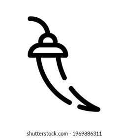 chili pepper icon or logo isolated sign symbol vector illustration - high quality black style vector icons
