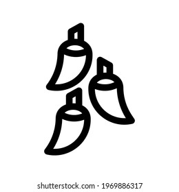 chili pepper icon or logo isolated sign symbol vector illustration - high quality black style vector icons
