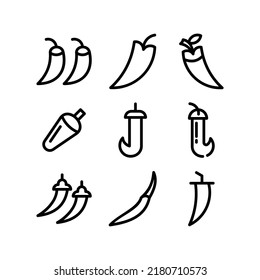 chili pepper icon or logo isolated sign symbol vector illustration - Collection of high quality black style vector icons
