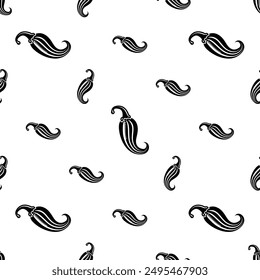 Chili Pepper Icon Seamless Pattern, Chile, Chilli, Hot Tasting Pod Of Capsicum, Vector Art Illustration