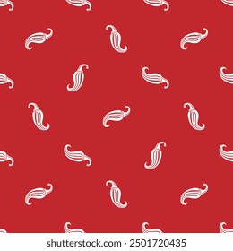 Chili Pepper Icon Seamless Pattern, Chile, Chilli, Hot Tasting Pod Of Capsicum, Vector Art Illustration