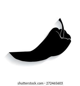 Chili Pepper Icon  with shadow