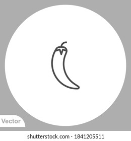 Chili pepper icon sign vector,Symbol, logo illustration for web and mobile