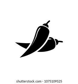chili pepper icon, spicy vegetable illustration, spicy mexican food isolated on white background. Flat idea logo for business, marketing, internet concept. Trendy modern vector symbol for web site