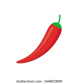 Chili pepper icon, spicy vegetable illustration.