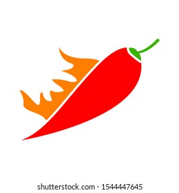 chili pepper icon, spicy vegetable illustration, spicy mexican food