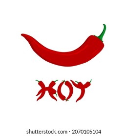 chili pepper icon, spicy vegetable illustration, spicy mexican food. chili-pepper sign symbol.