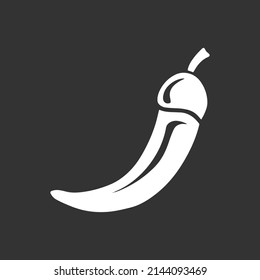 Chili pepper icon. Spicy vegetable. Mexican food. Hot red pepper. Vector stock illustration. EPS 10