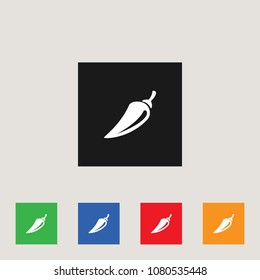 Chili pepper Icon, stock vector illustration, EPS10. 