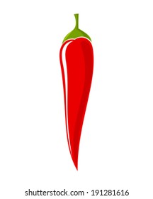 Chili pepper icon. Vector illustration