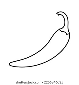 Chili pepper icon. Vector illustration isolated on white background.